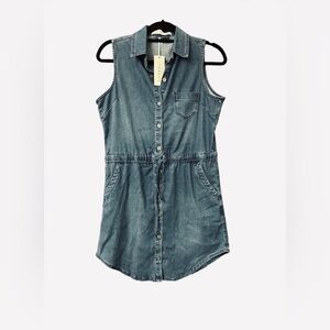 Carreli Denim Dress With Drawstring Waist
